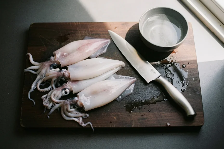 Calamari teneri e puliti perfettamente: la tecnica professionale per non sbagliare