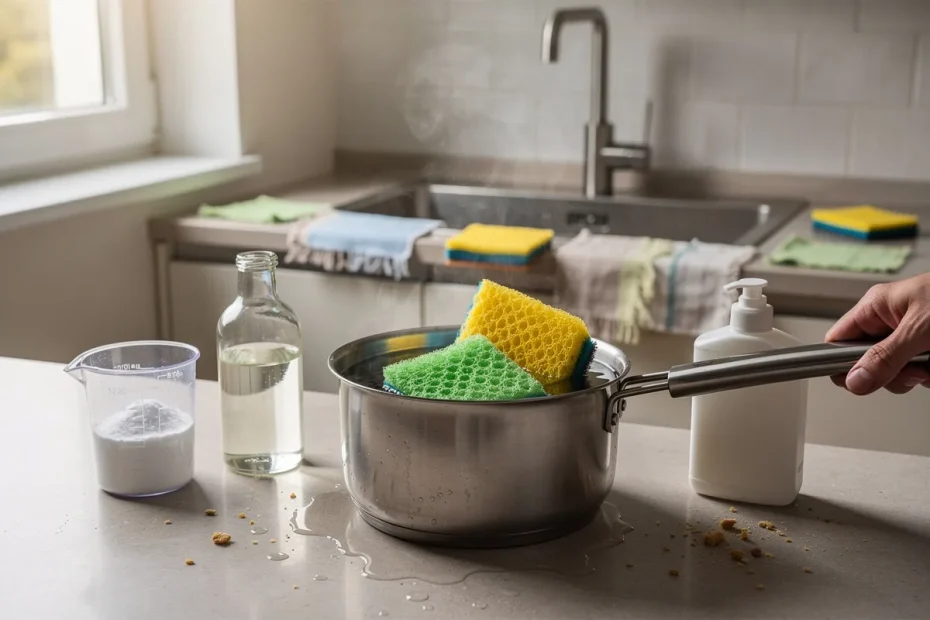 Né in lavatrice né a mano: il trucco per lavare e disinfettare le spugne e lasciarle brillanti senza sforzo