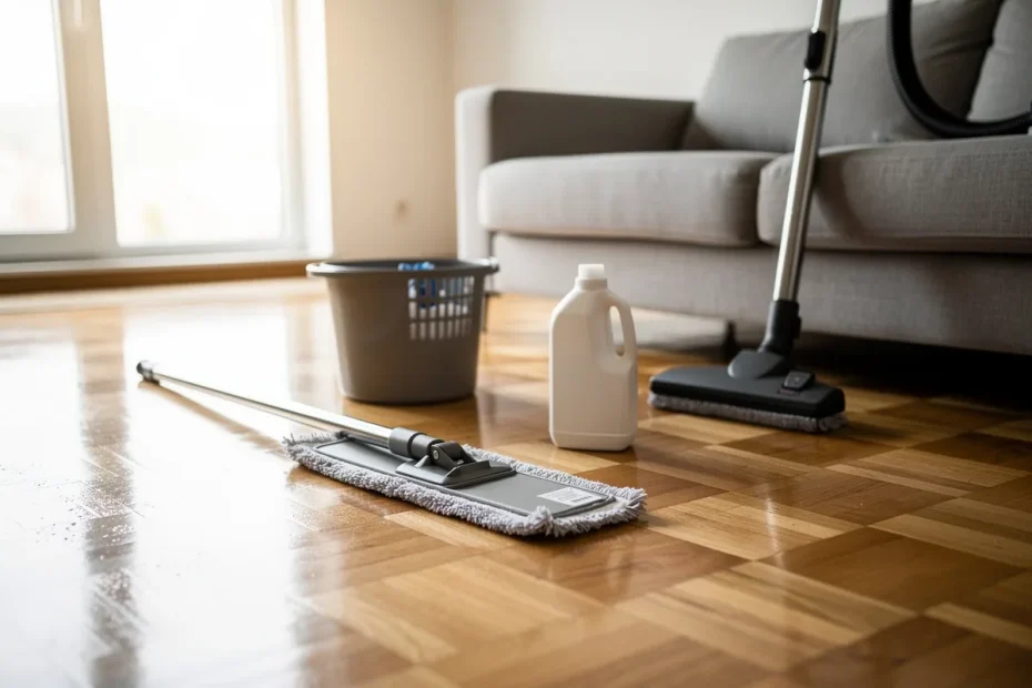 Parquet brillante senza aloni: il metodo semplice che usano i professionisti
