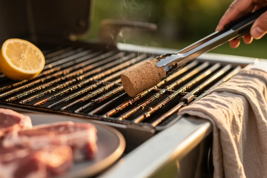 Perché passare un tappo di sughero sulla griglia prima di fare la carne