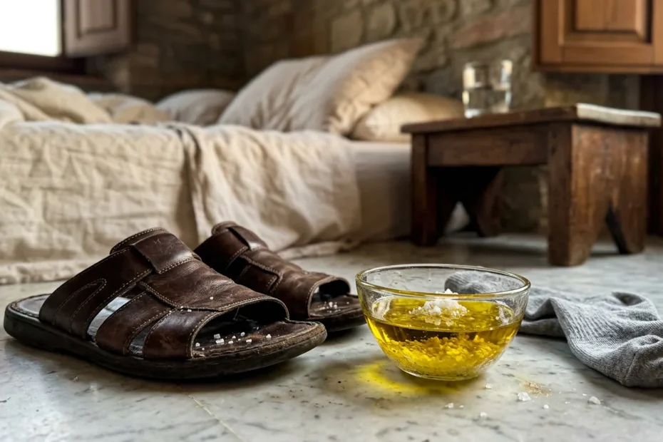 Addio calli e duroni ai piedi: il metodo olio d’oliva e sale che funziona davvero