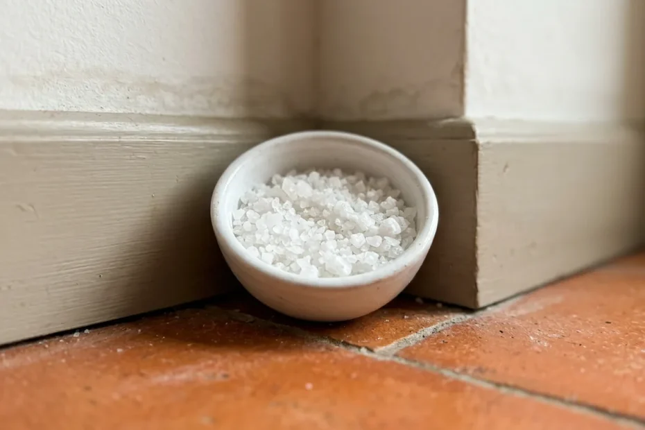 Addio umidità e formiche in casa: il trucco del sale grosso negli angoli che funziona davvero