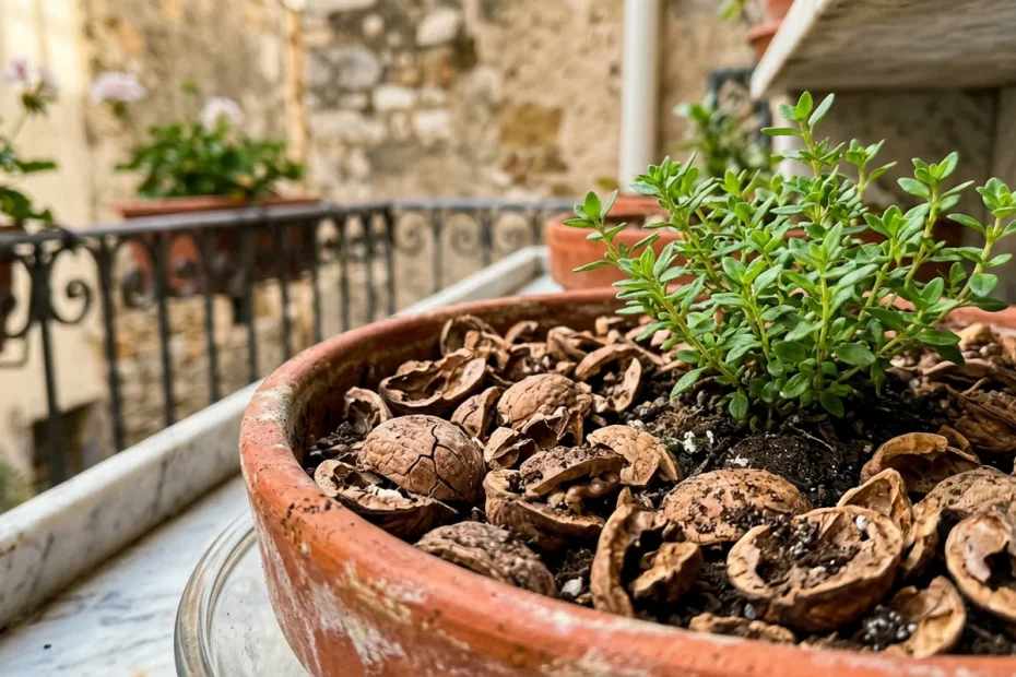 Balcone senza parassiti: il trucco dei gusci di noce da usare a marzo