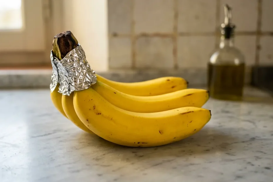 Banane sempre gialle: il trucco della carta stagnola che blocca la maturazione