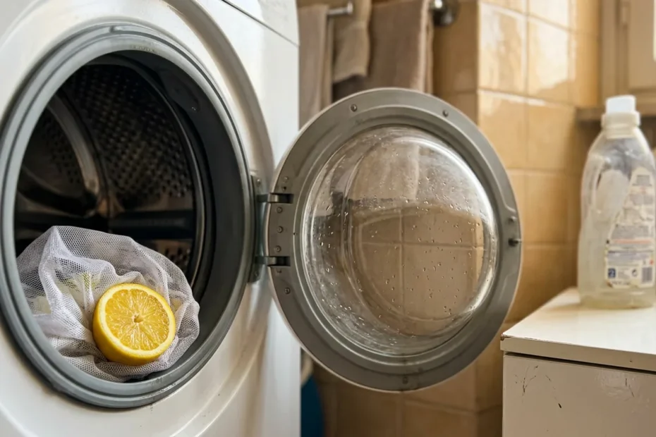 Bucato che profuma a lungo: il trucco del limone tagliato a metà nel cestello vuoto