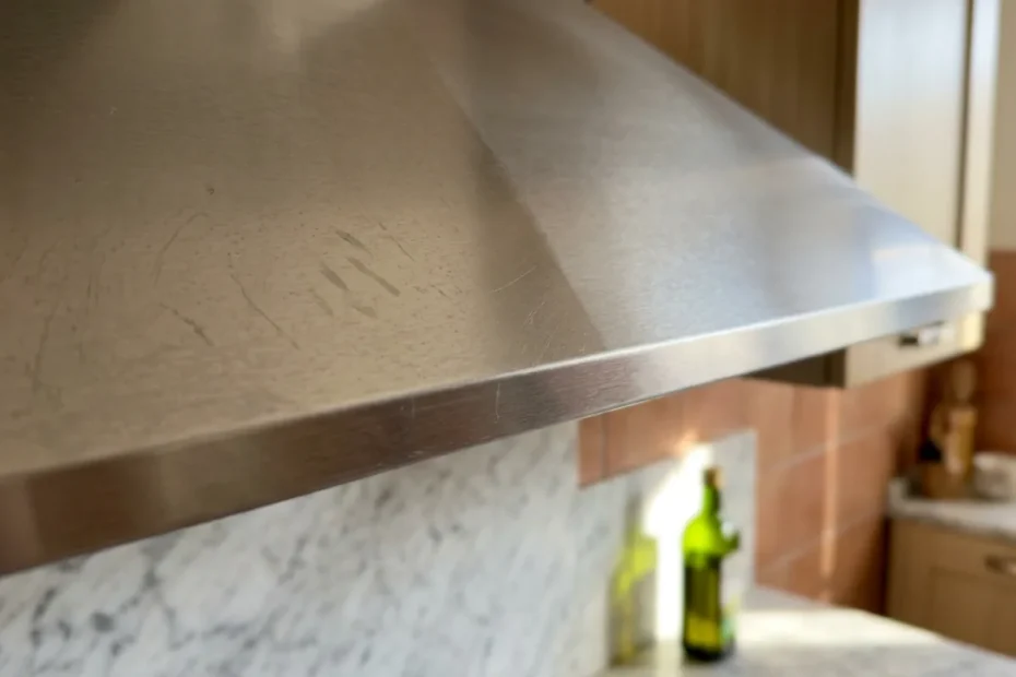 Cappa della cucina splendente: il trucco dell’olio d’oliva sul metallo opaco
