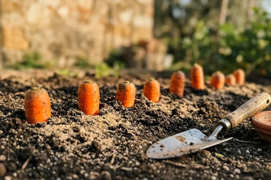 Carote dritte e giganti: il trucco semplice della sabbia mescolata al terreno