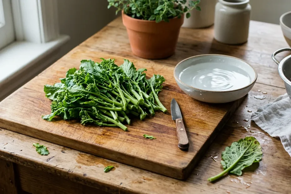 Cime di rapa perfette e senza scarti: il metodo rapido dei cuochi di casa