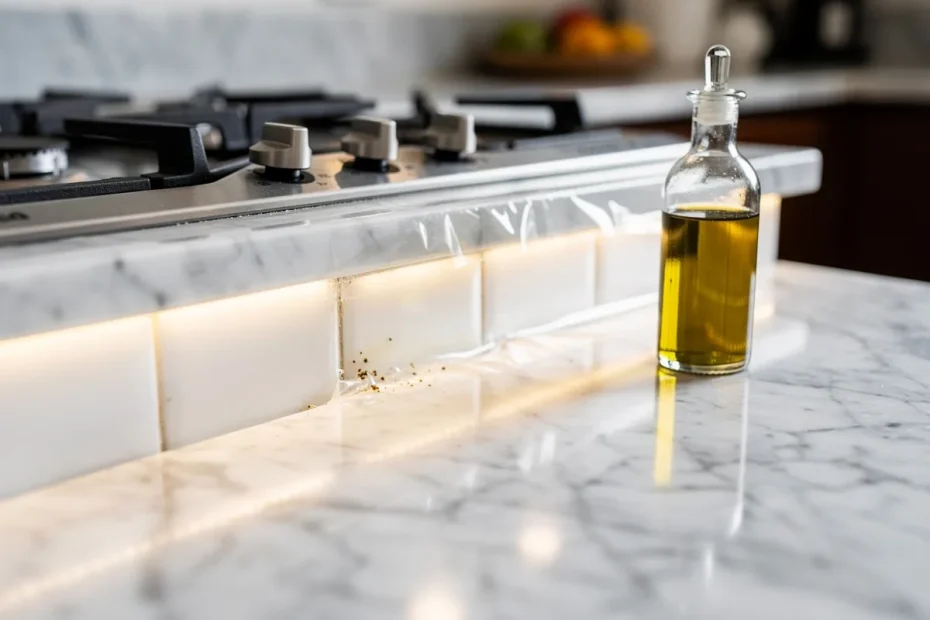 Cucina senza schizzi con una protezione invisibile