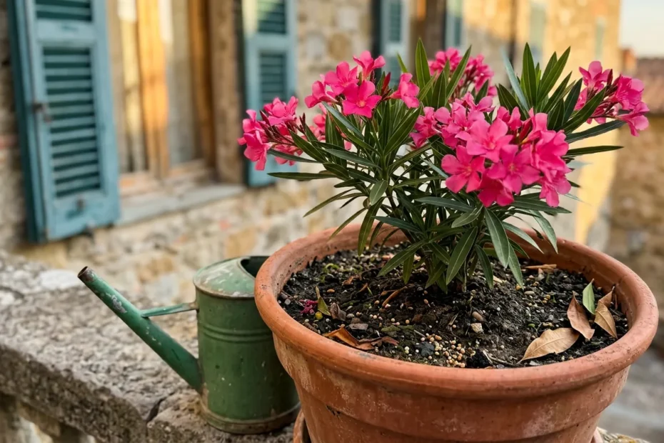 Fioritura continua degli oleandri in vaso: il metodo dei 5 segreti che usano solo i vivaisti