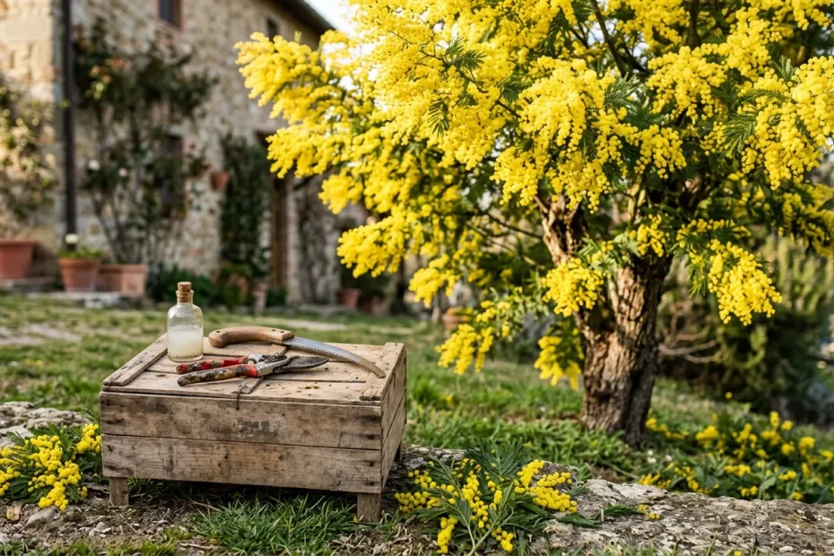 Fioriture esplosive di mimosa ogni anno: il metodo di potatura semplice che evita danni