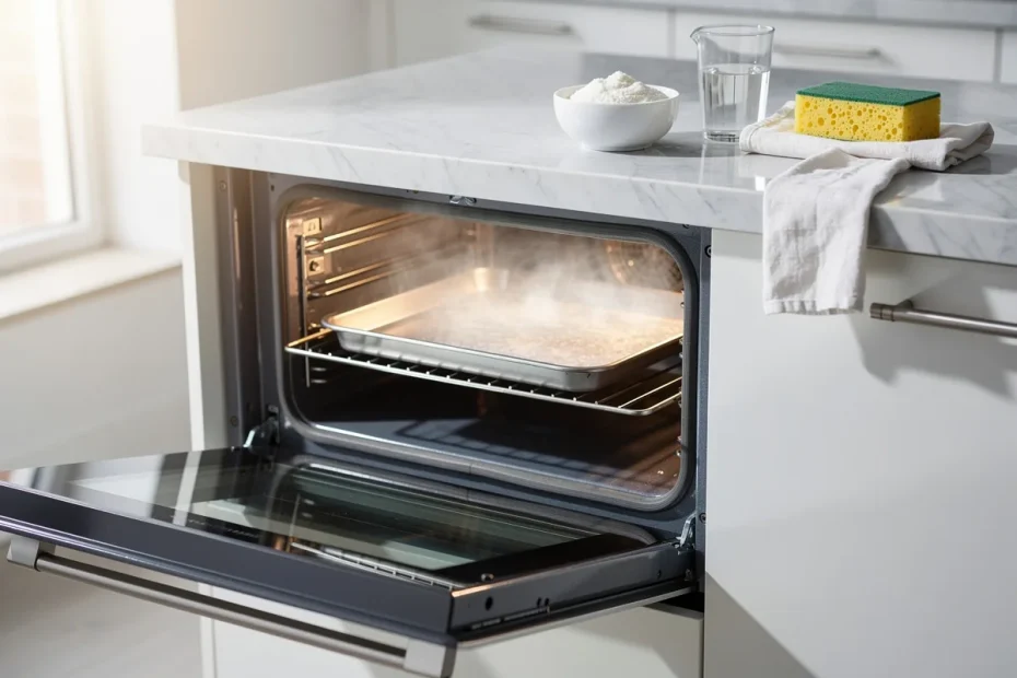 Forno incrostato come nuovo: il metodo naturale veloce che sfrutta bicarbonato e vapore