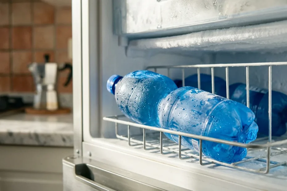 Frigo che ghiaccia o non raffredda più? Il trucco della bottiglia d’acqua nel freezer che lo rimette in riga