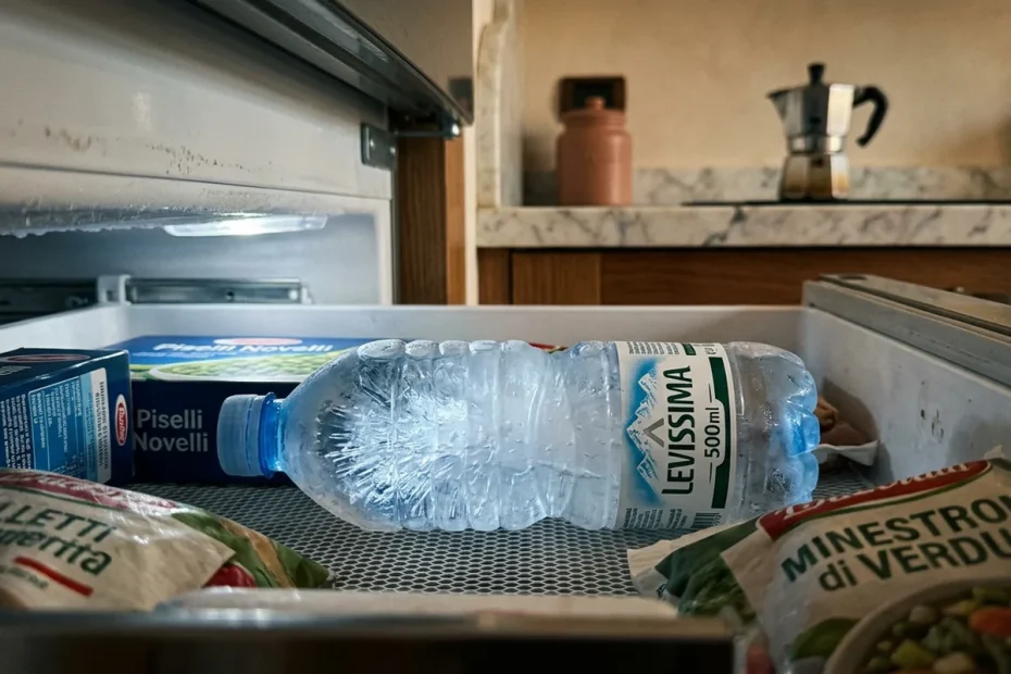 Frigo senza sorprese al rientro: il trucco della bottiglia d’acqua nel congelatore che ti salva le vacanze