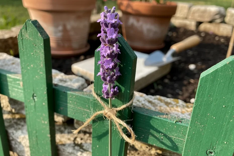 Il trucco del rametto di lavanda incastrato nella rete dell'orto: ecco perché tiene lontani gli insetti