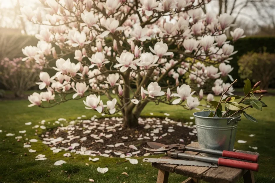 Magnolia in fiore ogni anno: il metodo semplice per una potatura che non rovina la fioritura