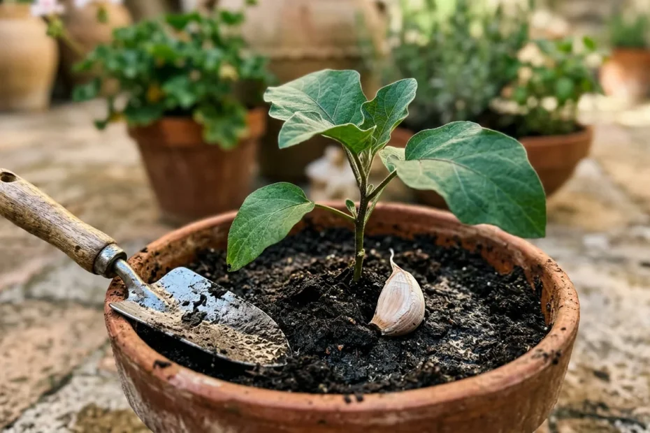 Melanzane perfette senza parassiti: il trucco dello spicchio d’aglio piantato a marzo