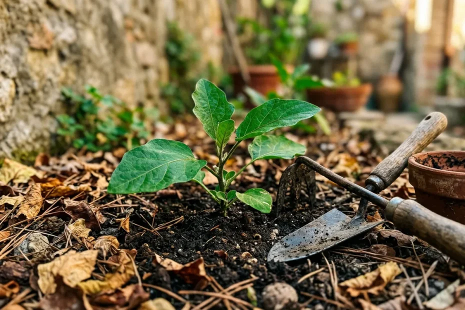 Melanzane più sane e produttive: il trucco semplice della pacciamatura con foglie secche