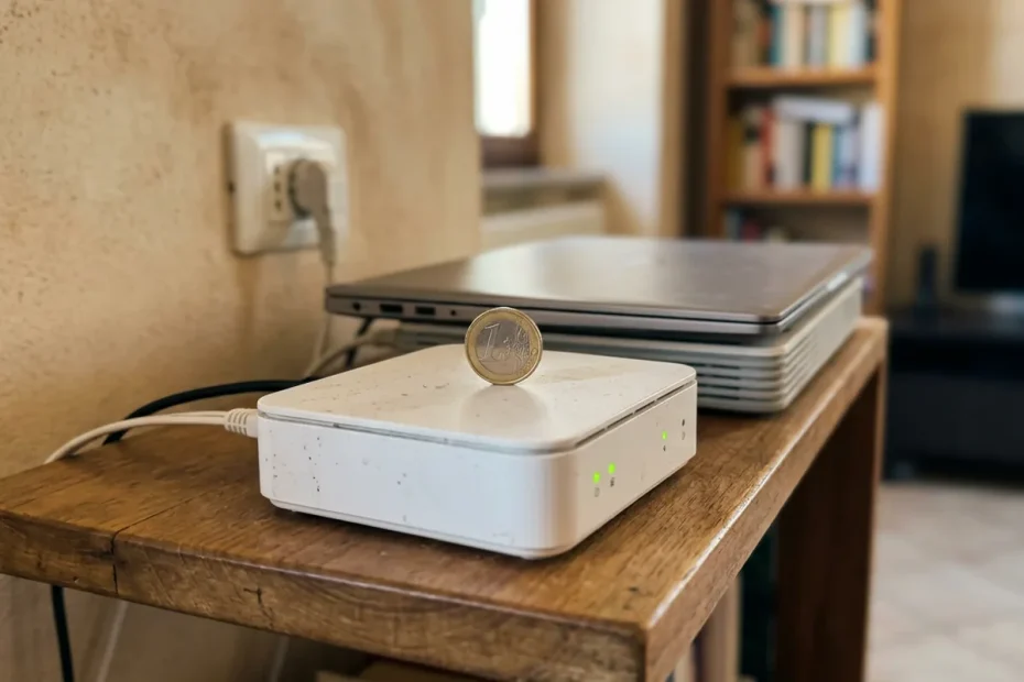 Mettere una moneta sul router WiFi: perché alcuni lo consigliano e cosa dicono gli esperti