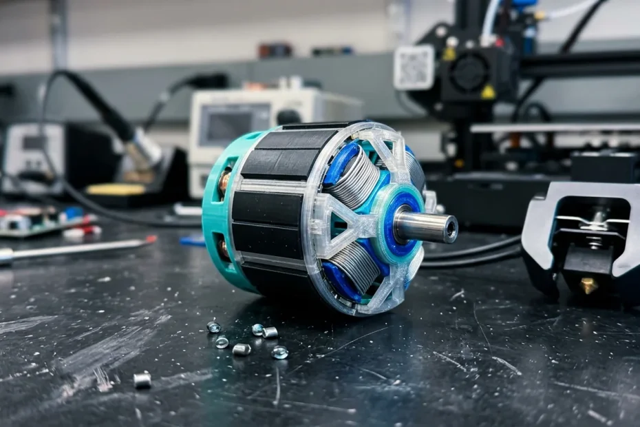 Motore elettrico stampato in 3D in sole 3 ore: il metodo low cost del MIT