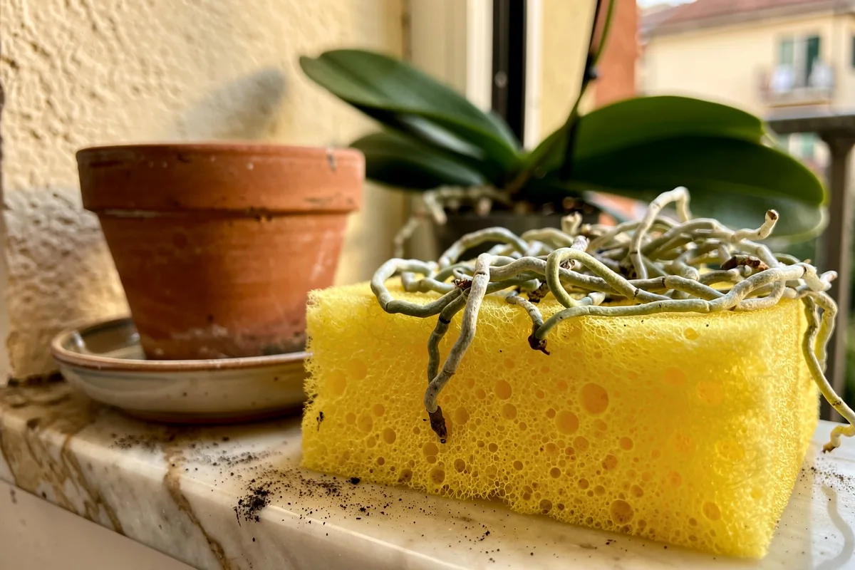 Orchidee con radici che marciscono? Il trucco della spugna asciutta che salva la pianta in 24 ore