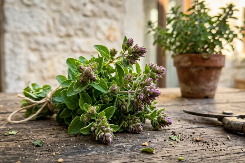 Origano super profumato tutto l’anno: il segreto della raccolta prima della fioritura