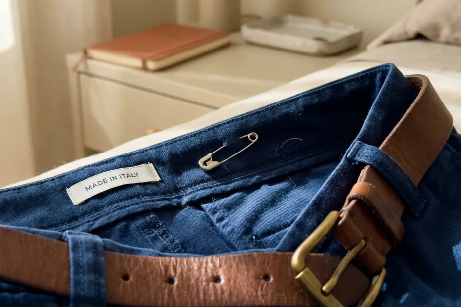 Pantaloni sempre in ordine: il trucco della spilla da balia che evita imbarazzi fuori casa