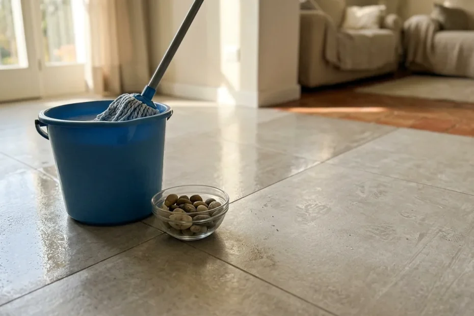 Pavimenti lucidi per giorni: il trucco dell’acqua di riso nel secchio che non ti aspetti