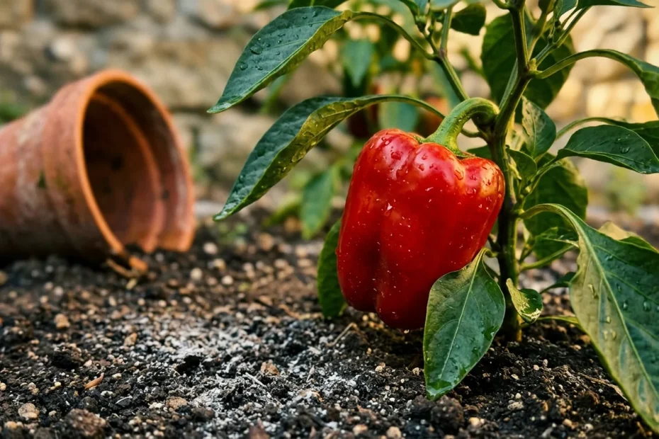 Peperoni giganti e croccanti: il trucco della cenere nel terreno che li ispessisce davvero