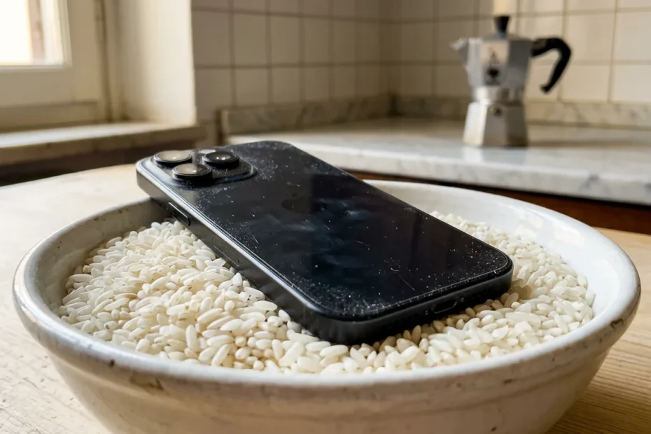 Perché il riso fa “rinascere” lo smartphone lento: il trucco semplice che nessuno usa bene