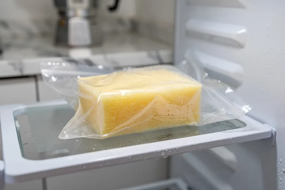 Perché mettere una spugna nel congelatore è utile