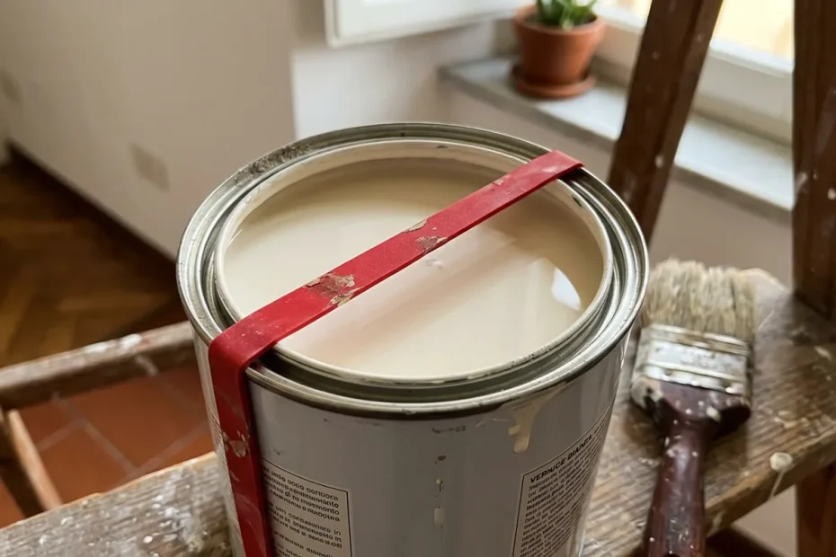 ## Pitturare senza gocce né sprechi: il trucco dell’elastico sul barattolo di vernice