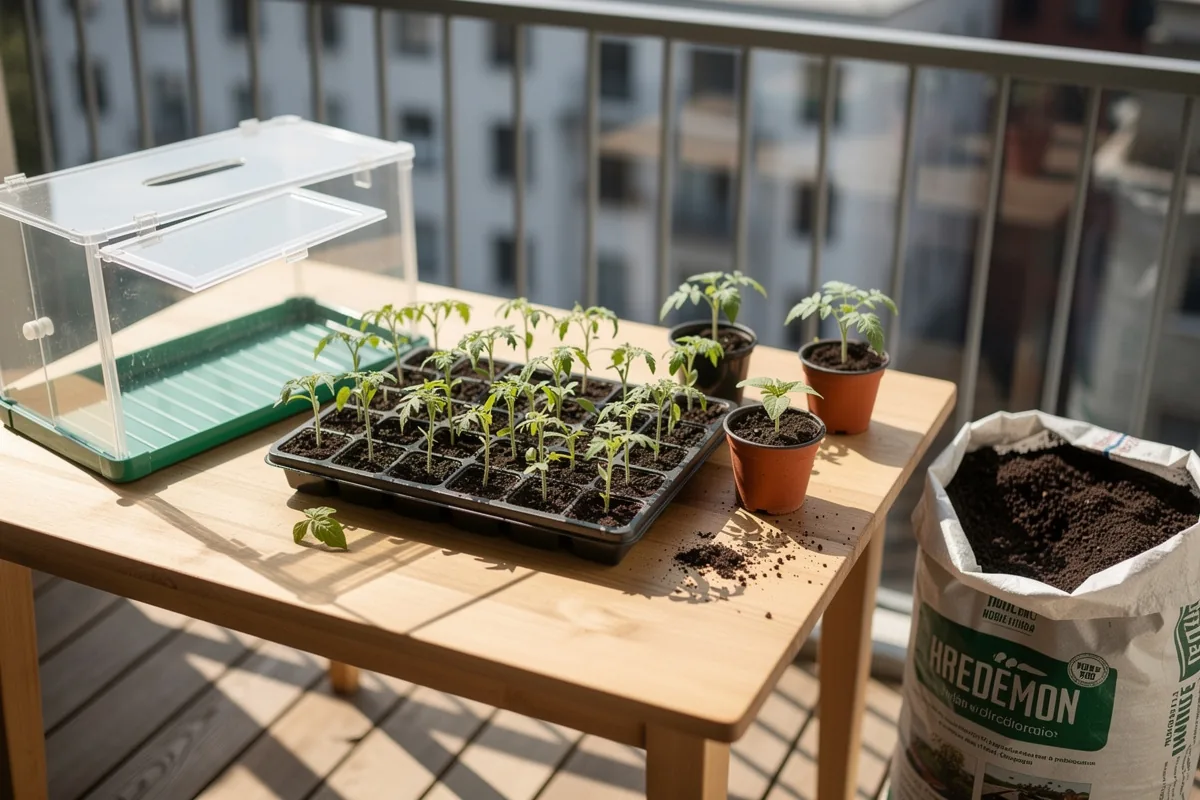 Pomodori in vaso sul balcone: il metodo del semenzaio di marzo per piantine forti e produttive