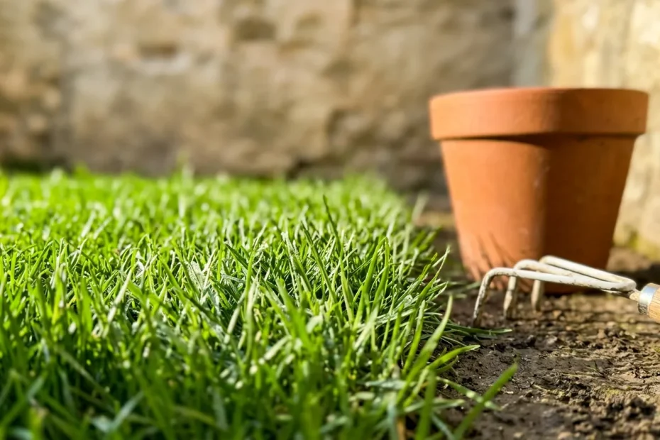 Prato verde smeraldo senza muschio: il trucco dell’amido di mais a primavera