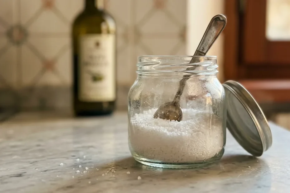 Sale sempre asciutto: il trucco del cucchiaio nel barattolo che blocca l’umidità