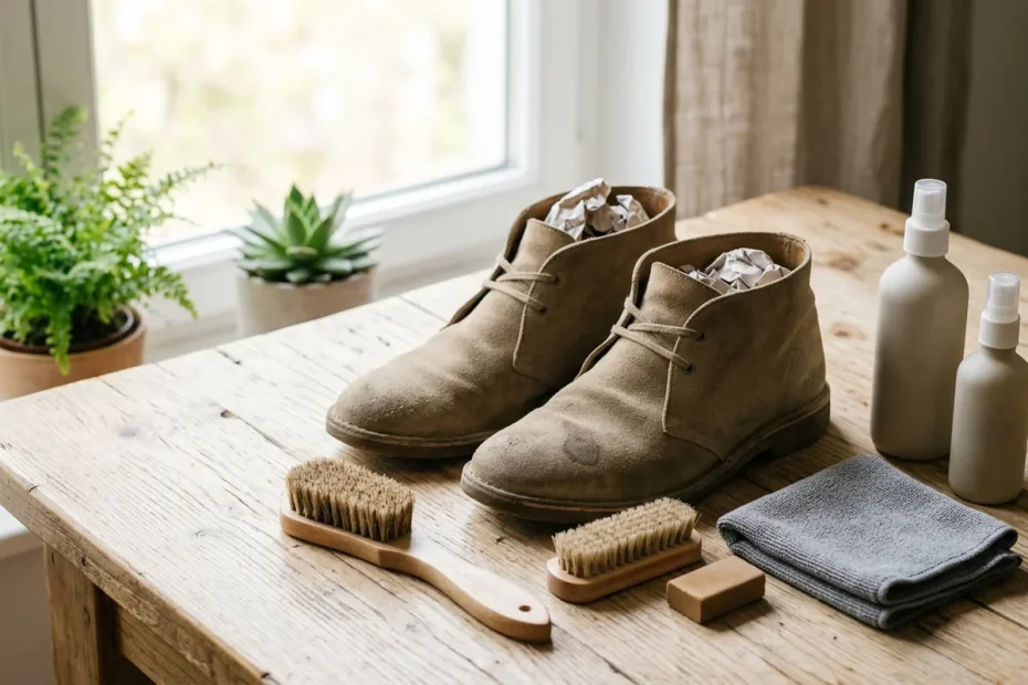 Scarpe scamosciate sempre perfette: il metodo semplice che evita aloni e macchie