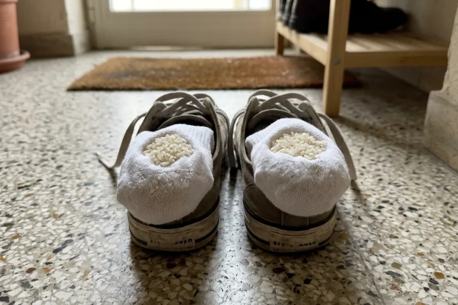 Scarpe senza cattivi odori: il trucco del riso crudo che funziona davvero