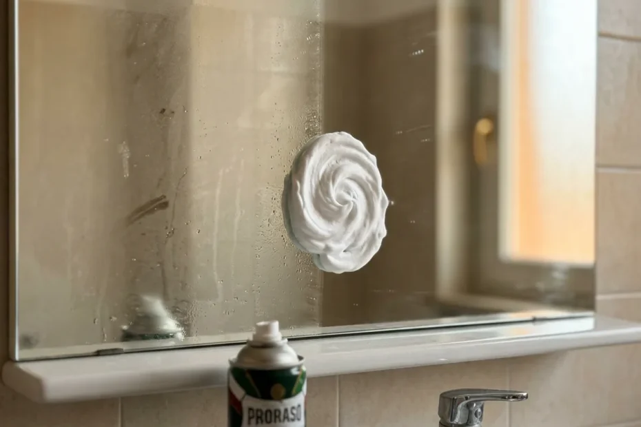 Specchi del bagno sempre trasparenti: il trucco semplice della schiuma da barba