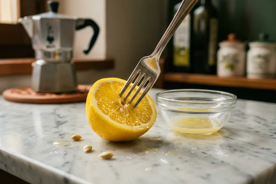 Spremere più succo dal limone senza fatica: il trucco della forchetta che non ti aspetti