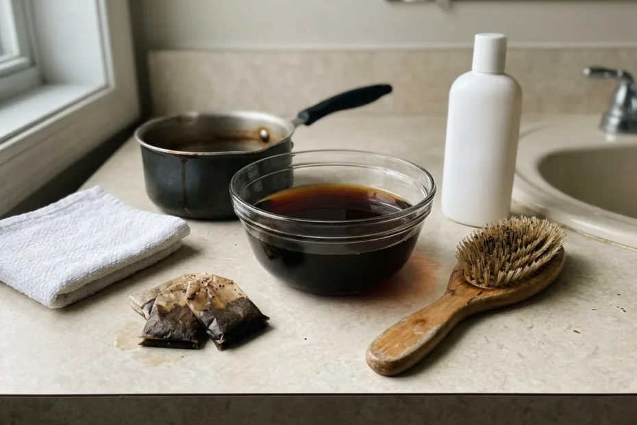 Tinta naturale con tè nero per scurire i capelli bianchi