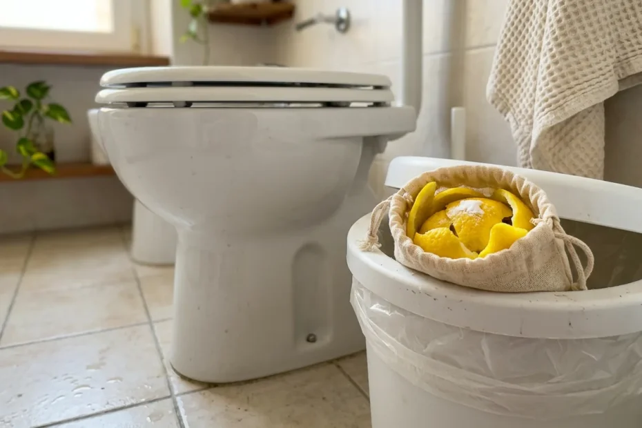 WC profumato senza spray: il trucco della scorza di limone nel cestino che funziona davvero