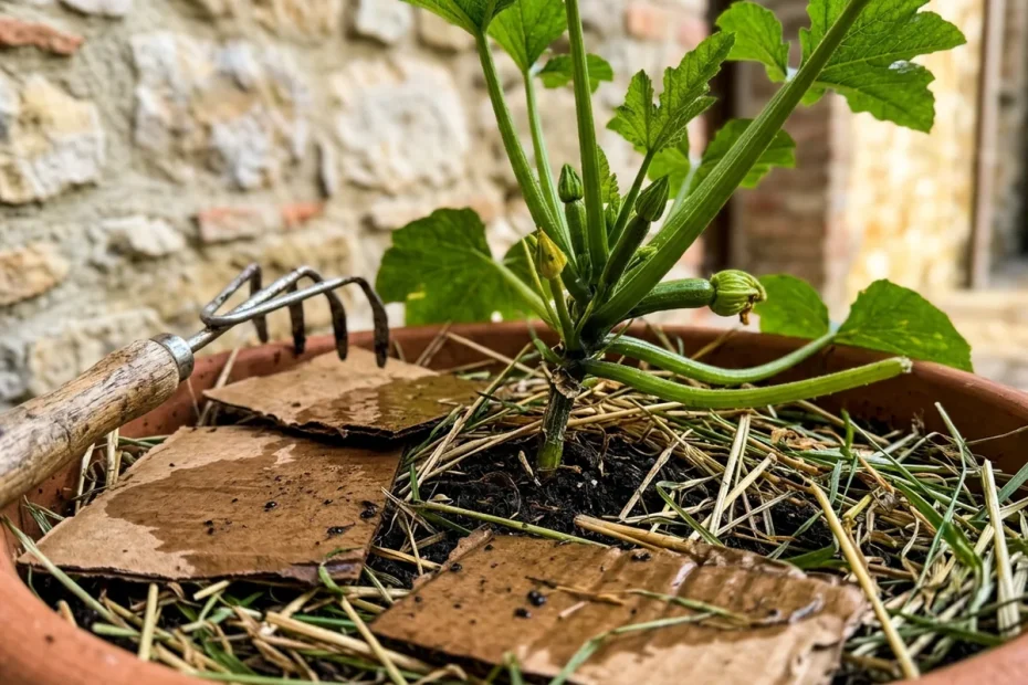 Zucchine giganti in poche settimane: il trucco del cartone umido sotto la pianta