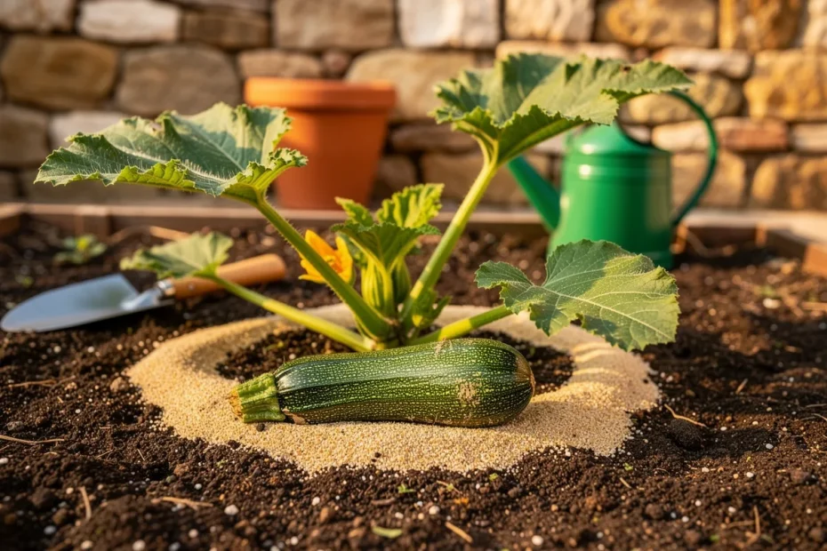 Zucchine senza marciume: il trucco della sabbia sotto le radici